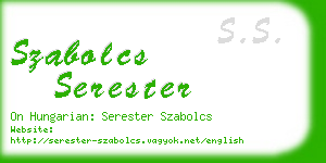 szabolcs serester business card